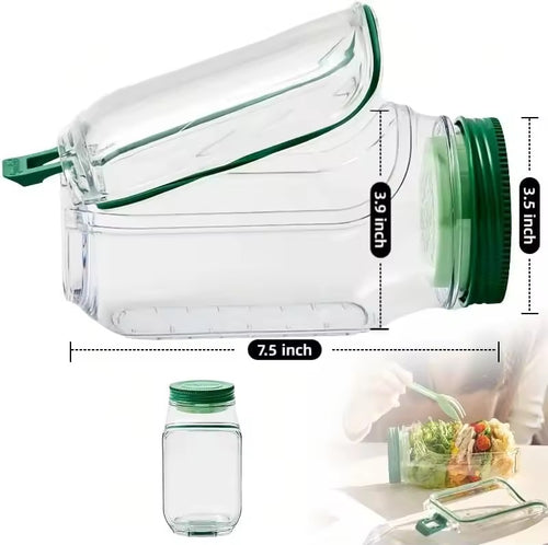 Salad Pod Container Side Open With Lid