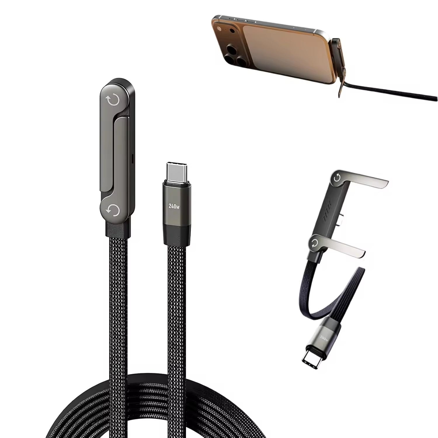 Fast Charging Cable With Phone Stand